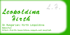 leopoldina hirth business card